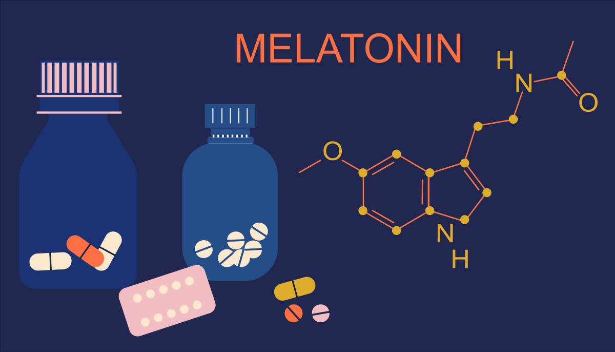 Melatonin - rumus kimia, skema