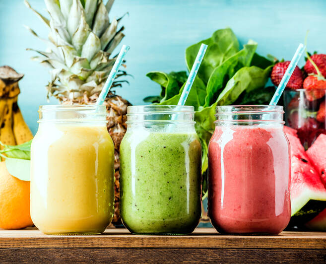 Resep smoothie dari buah-buahan, sayuran, untuk kesehatan, energi, penurunan berat badan?